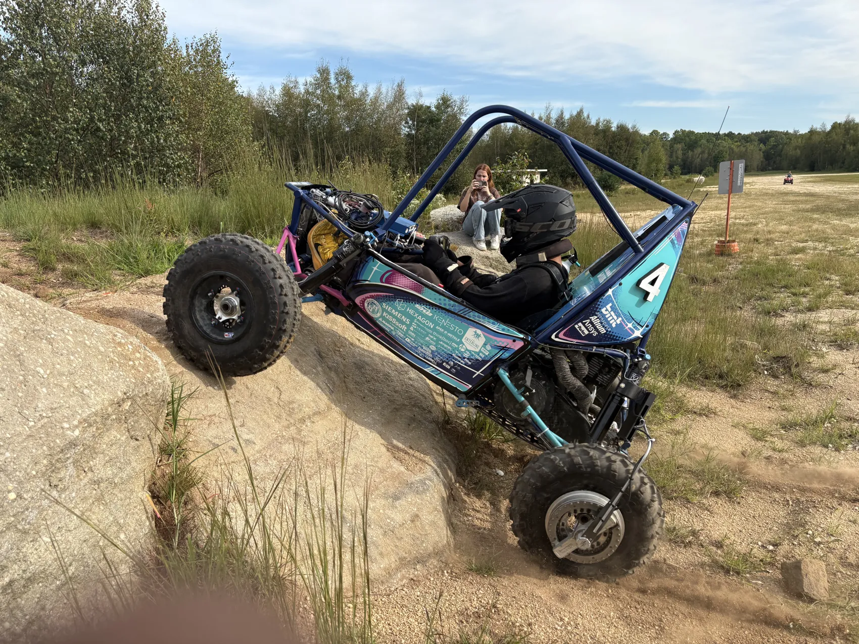 CWRU Motorsports SR26 climbing a rock